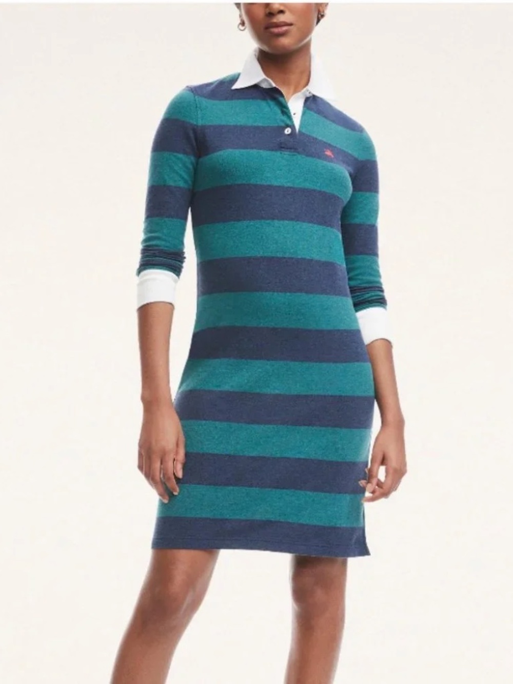 Brooks Brothers Cotton Pique Rugby Stripe Dress